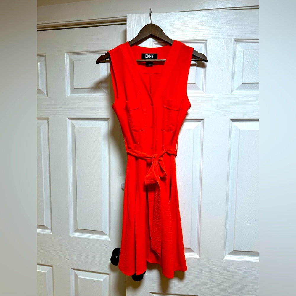 DKNY Orange Summer Dress Size 8